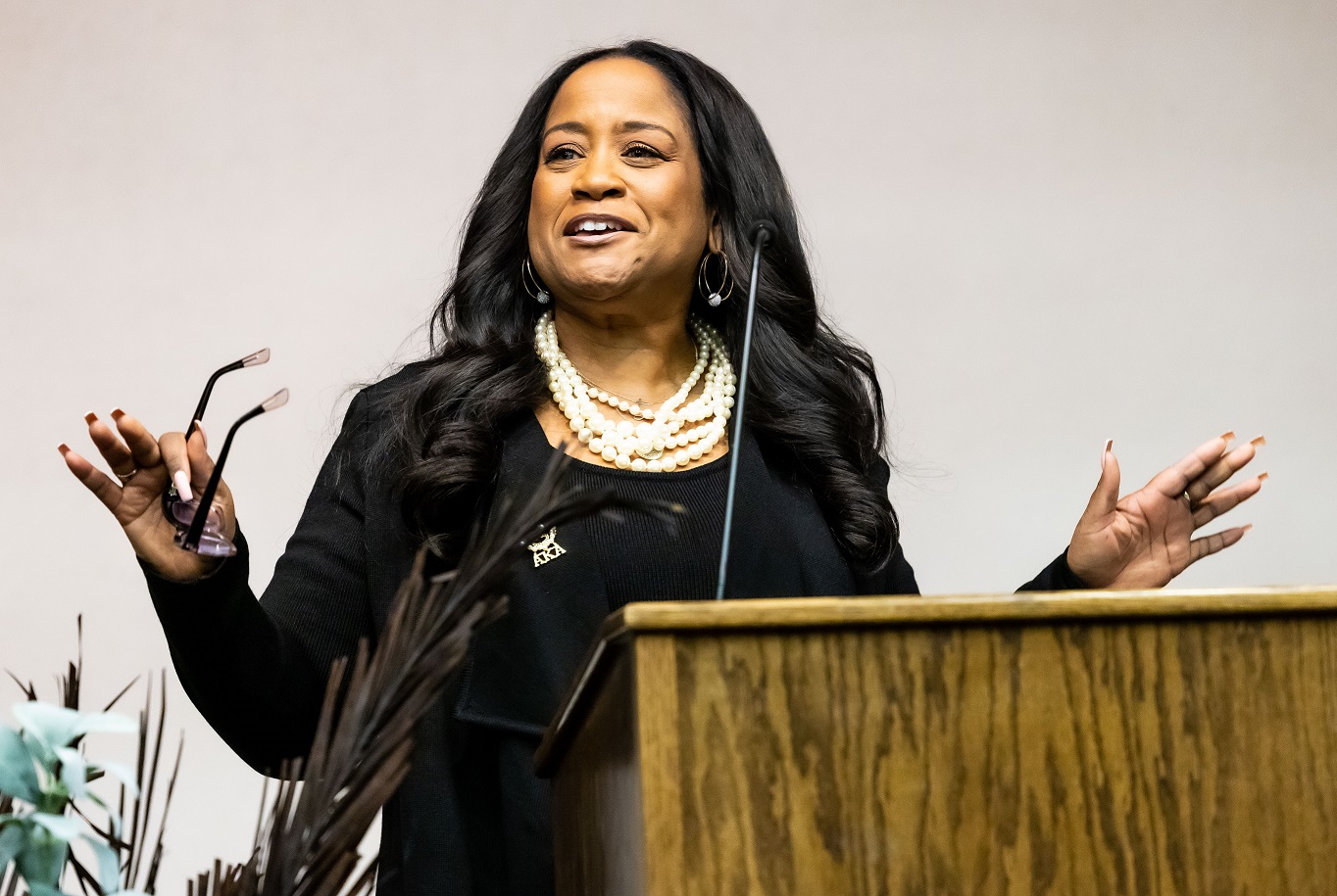 Nicole Nelson-Jean speaking at MLK event